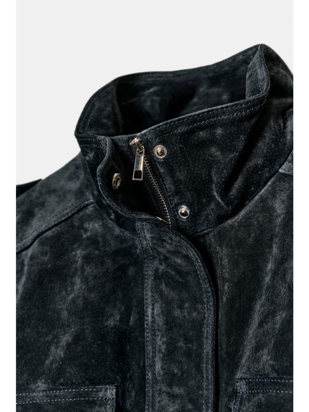 Zara 100% Suede Leather Pocket Jacket NWT - Picture 10 of 16